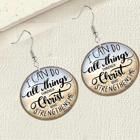 Inspirational Quote Earrings - Picture 3 of 3